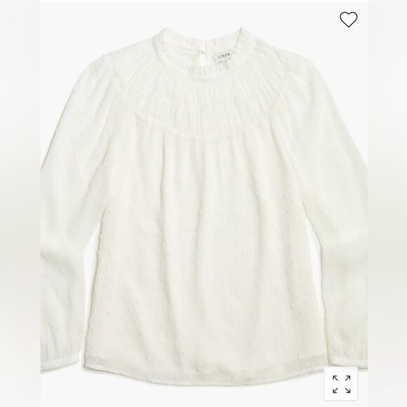 J. Crew Clip-dot smocked top* - Picture 1 of 9